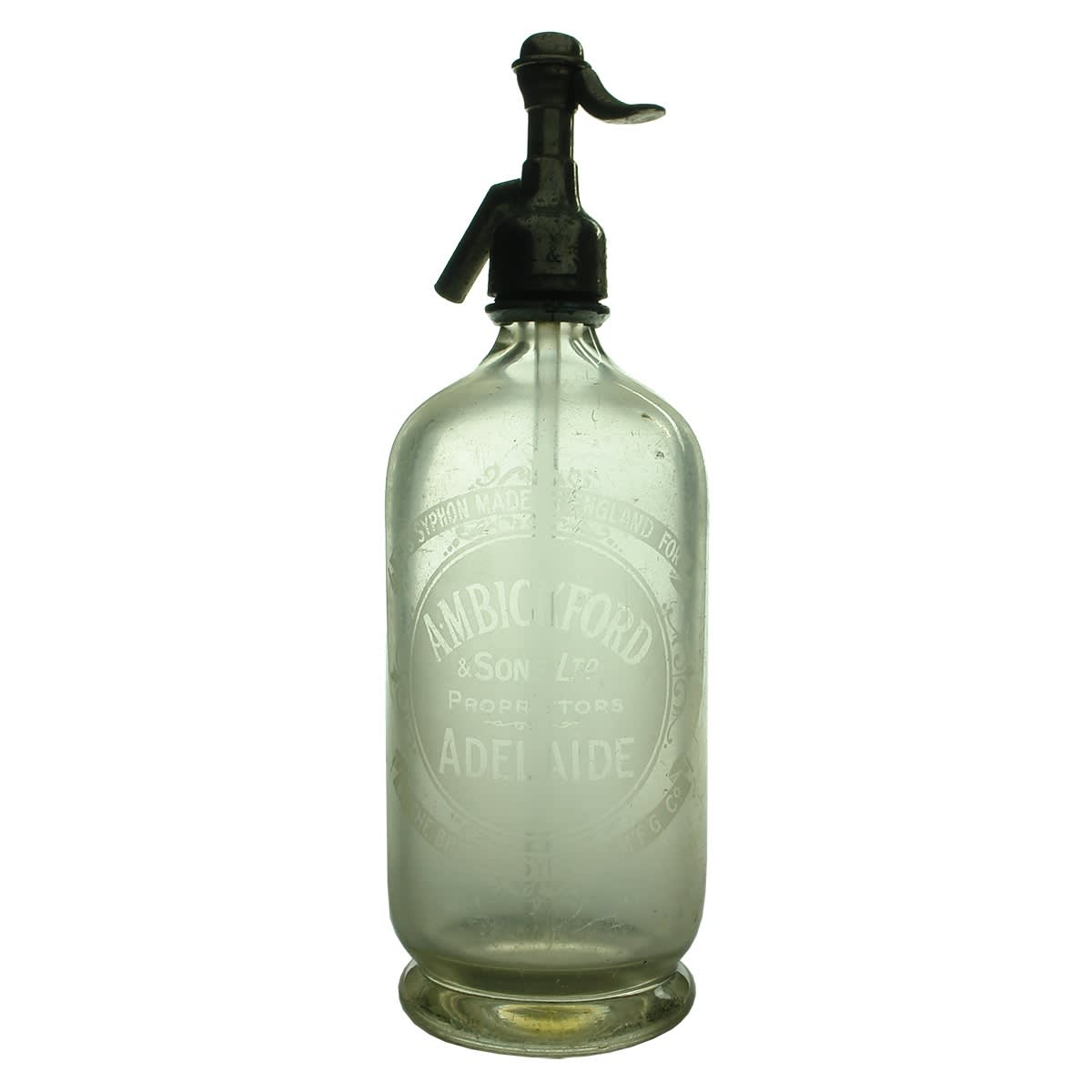 Soda Syphon. A. M. Bickford & Sons Ltd, Adelaide. Round. 30 oz. (South Australia)