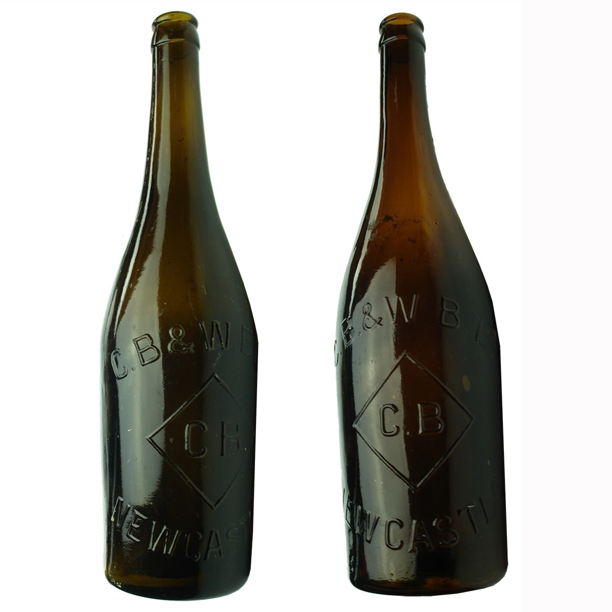 2 Crown Seal Beers: C. B. & W. B. Ltd, Newcastle. (Castlemaine Brewery & Wood Bros). (New South Wales)