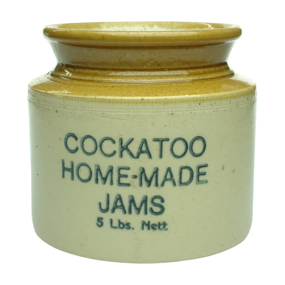 Jar. Cockatoo Home-Made Jams. Tan Top. 5 Pounds. (Victoria)