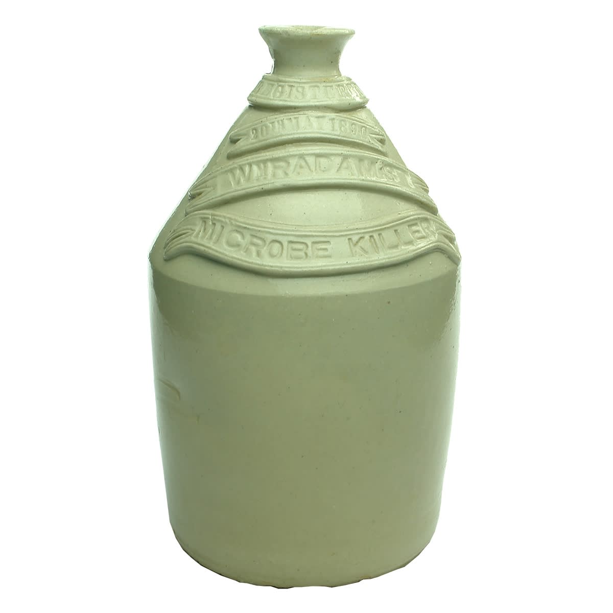 Demijohn. Radam's Microbe Killer. Slab seal type. One Gallon.