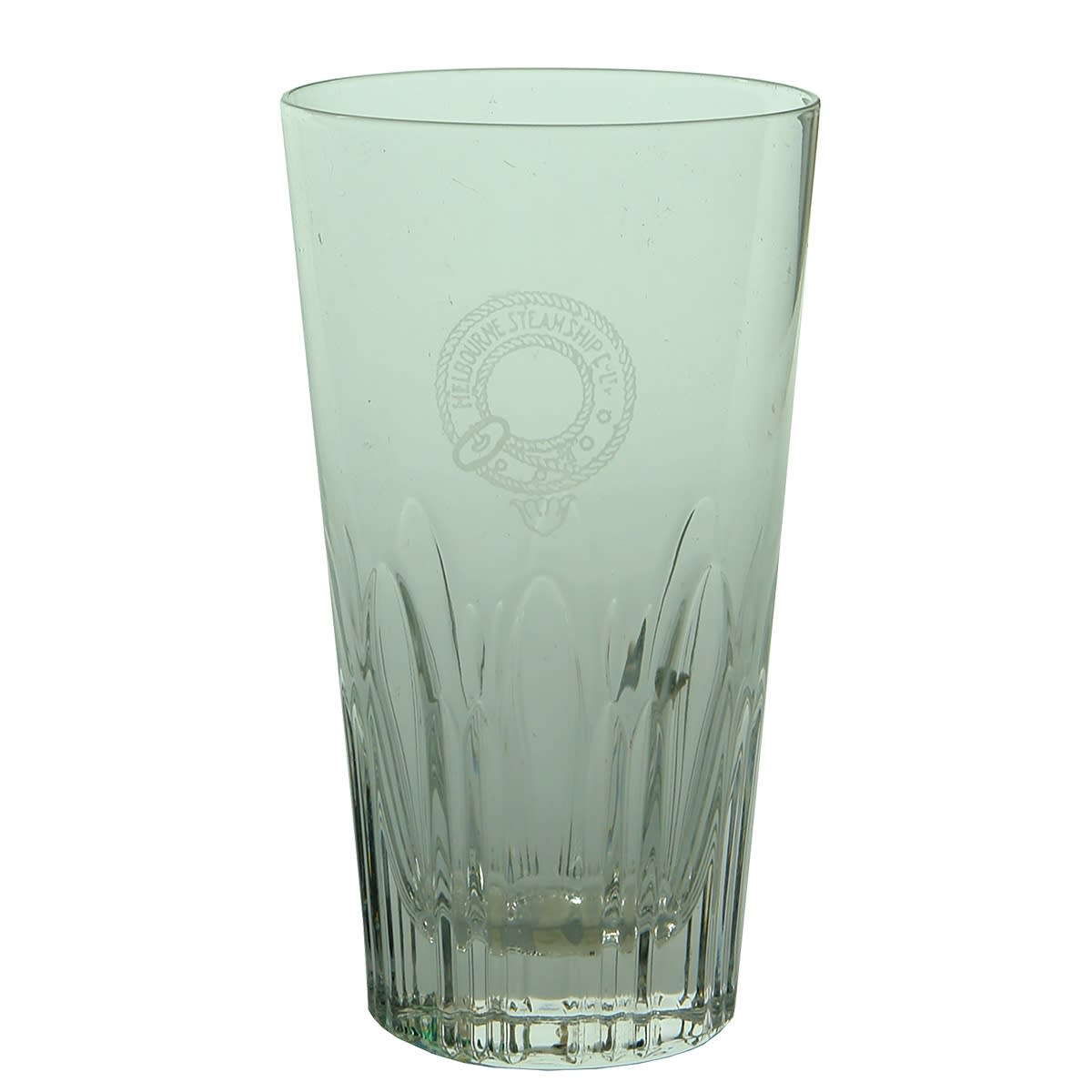Shipping. Melbourne Steamship Co Ltd. Small Spirit Glass With Looped Flutes. (Victoria)
