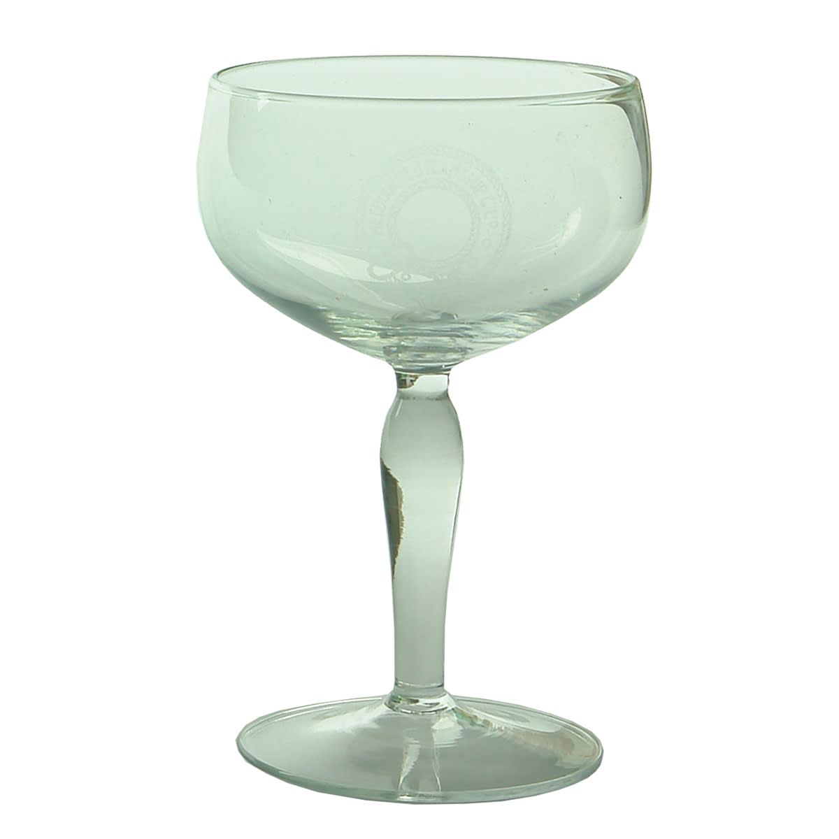 Shipping. Melbourne Steamship Co Ltd. Small Stemmed Glass. (Victoria)