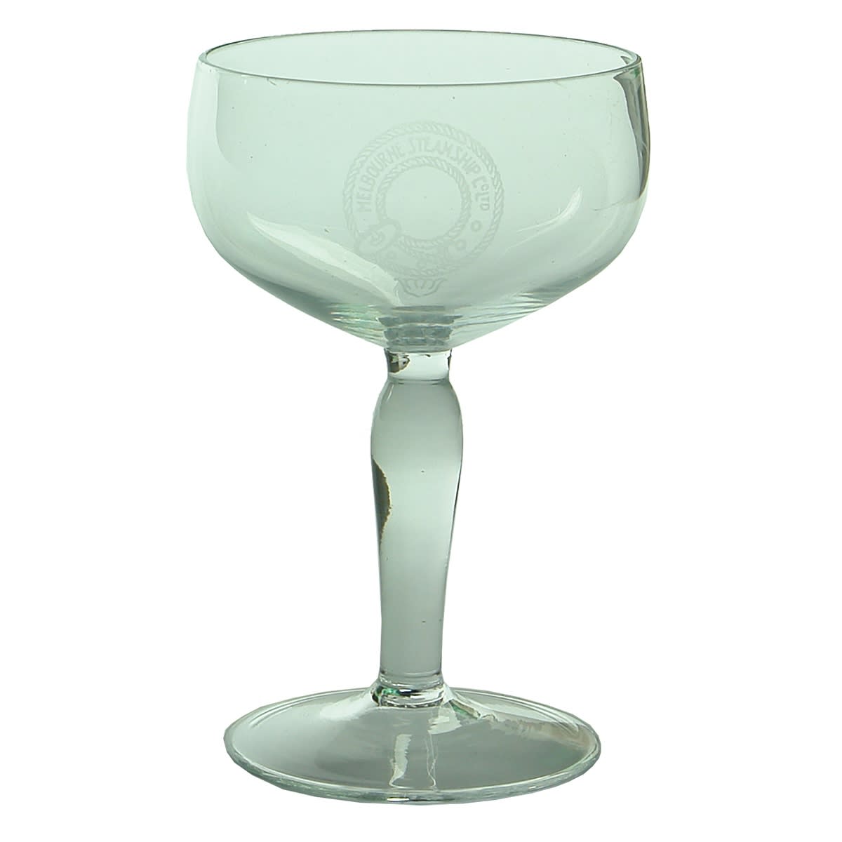 Shipping. Melbourne Steamship Co Ltd. Small Stemmed Glass. (Victoria)