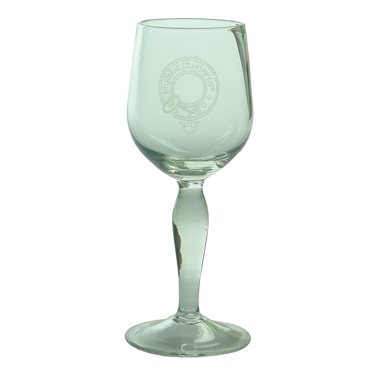 Shipping. Melbourne Steamship Co Ltd. Stemmed Sherry Glass. (Victoria)