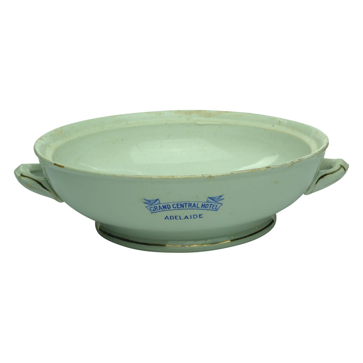 Hotelware. Grand Central Hotel, Adelaide. Soup Tureen. Bennett, Burslem. (South Australia)
