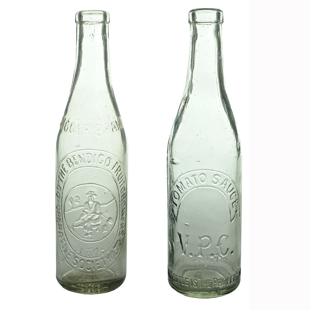 2 Sauces: Digger Brand, The Bendigo Fruitgrowers Co-operative Society Ltd; VPC, Victorian Producers Co-operative Ltd. 13 oz. (Victoria)
