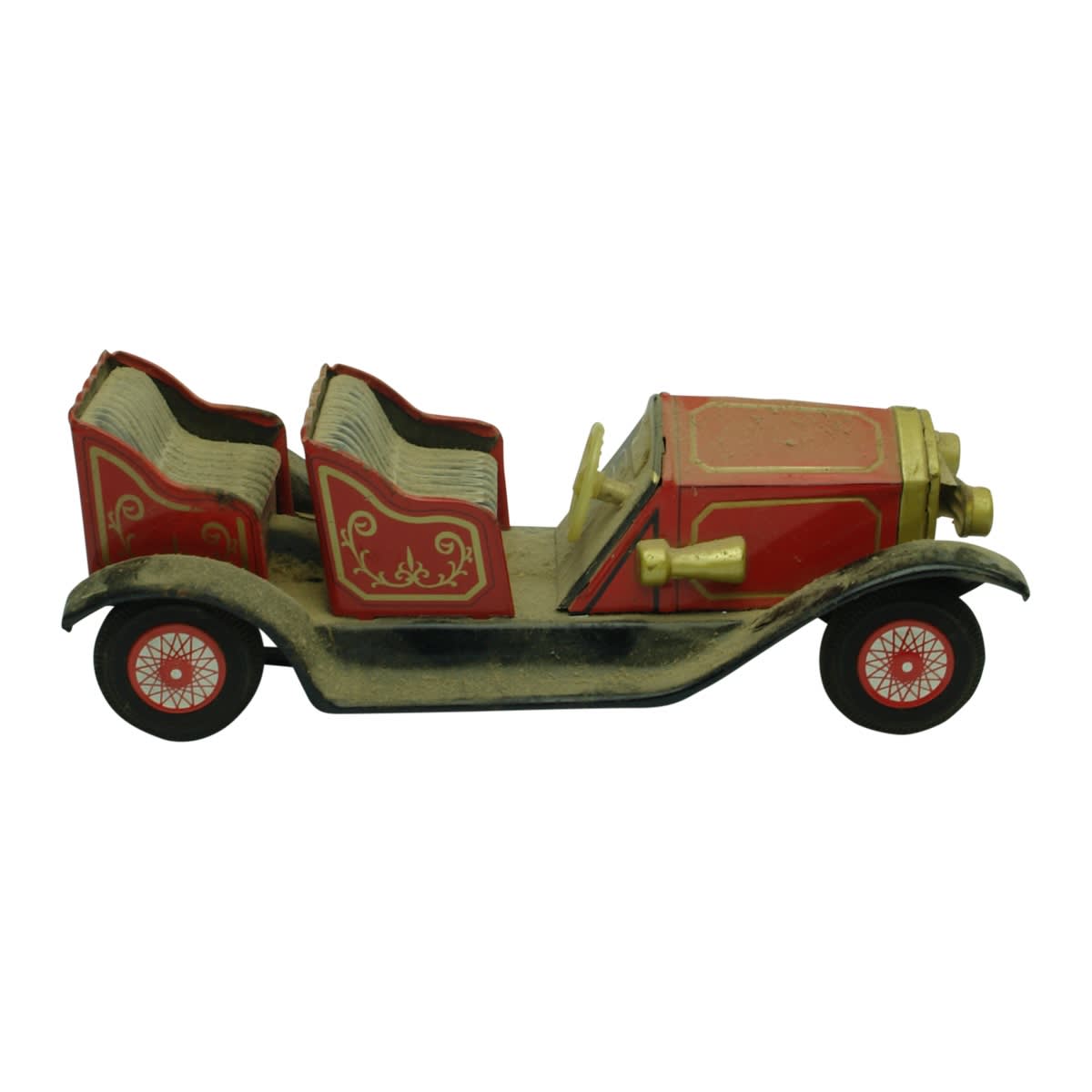 Toy. Cragstan 1914 Stutz Bearcat Friction Powered Toy Car. (Japan)