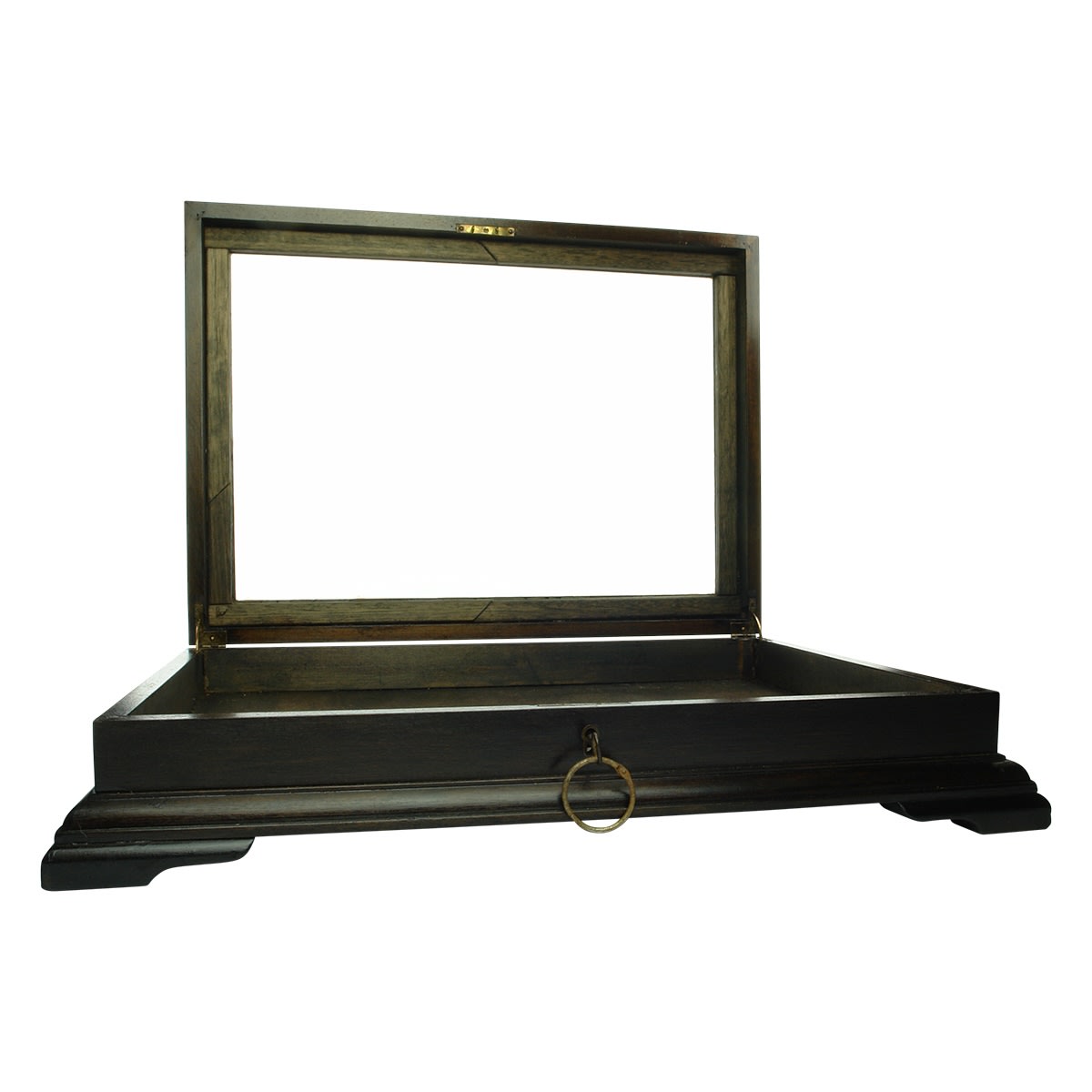 Lockable display case made from an old cutlery box.