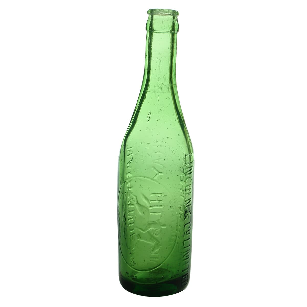 Crown Seal. Lincoln & Co Limited. Narrandera, Hay, Hillston, Jerilderie. Stockman on Horseback. Green. 10 oz. (New South Wales)