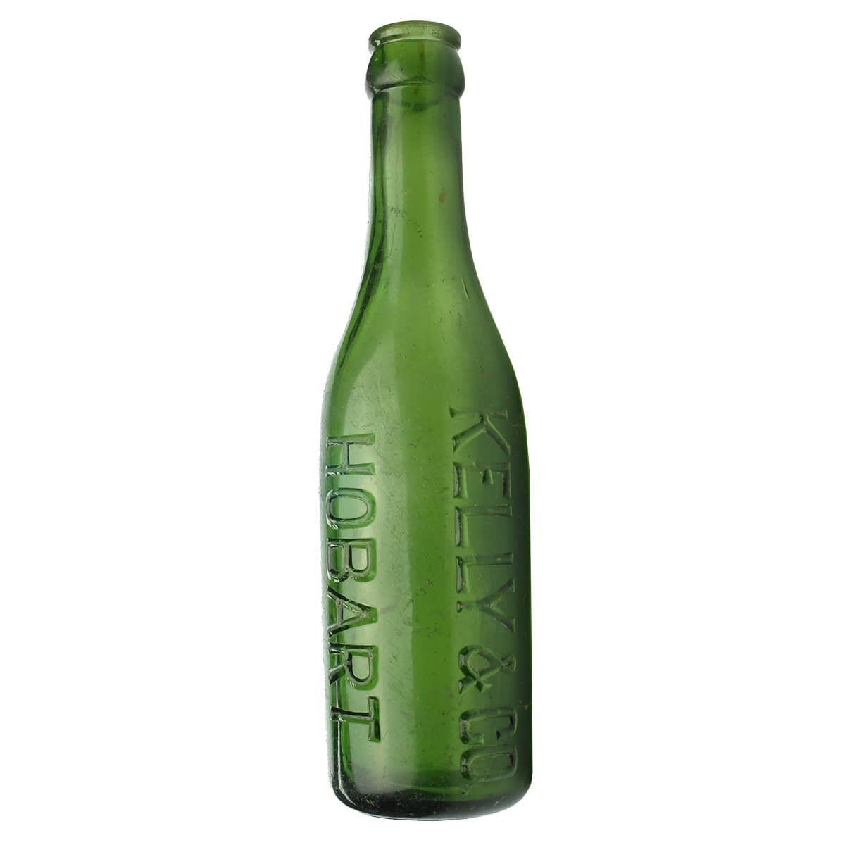 Crown Seal. Kelly & Co., Hobart. Spun top. Green. 6 oz. (Tasmania)