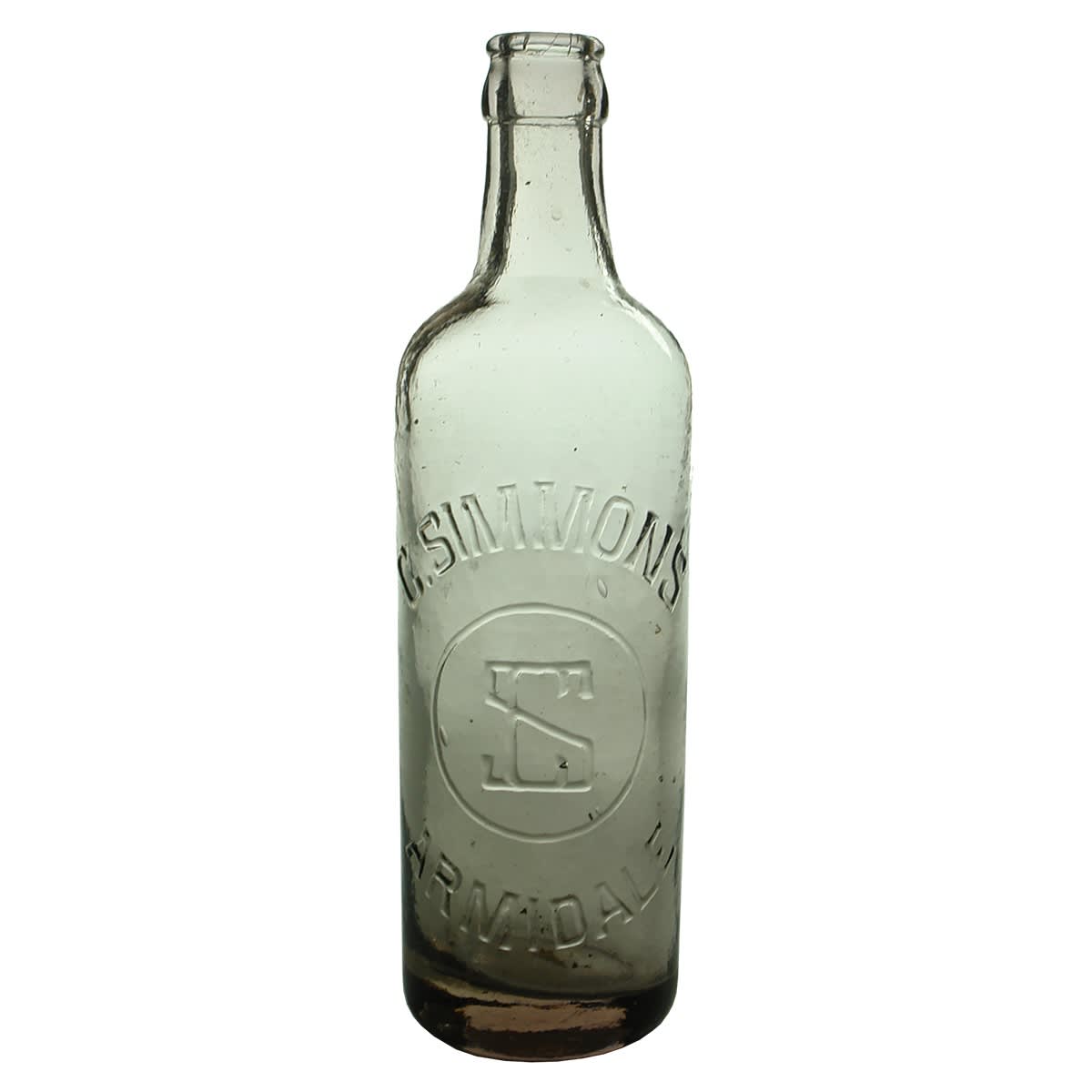 Crown Seal. C. Simmons, Armidale. Monogram. Pale Amethyst. 10 oz. (New South Wales)