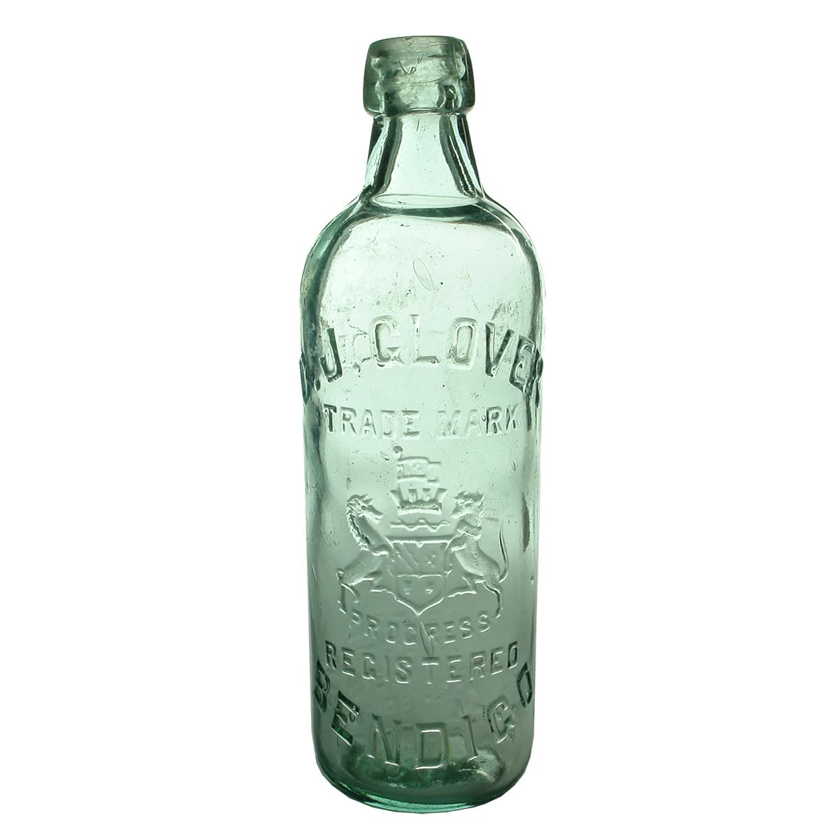 Internal Thread. C. J. Glover, Bendigo. Coat of Arms. Progress. Lemonade. 26 oz. (Victoria)