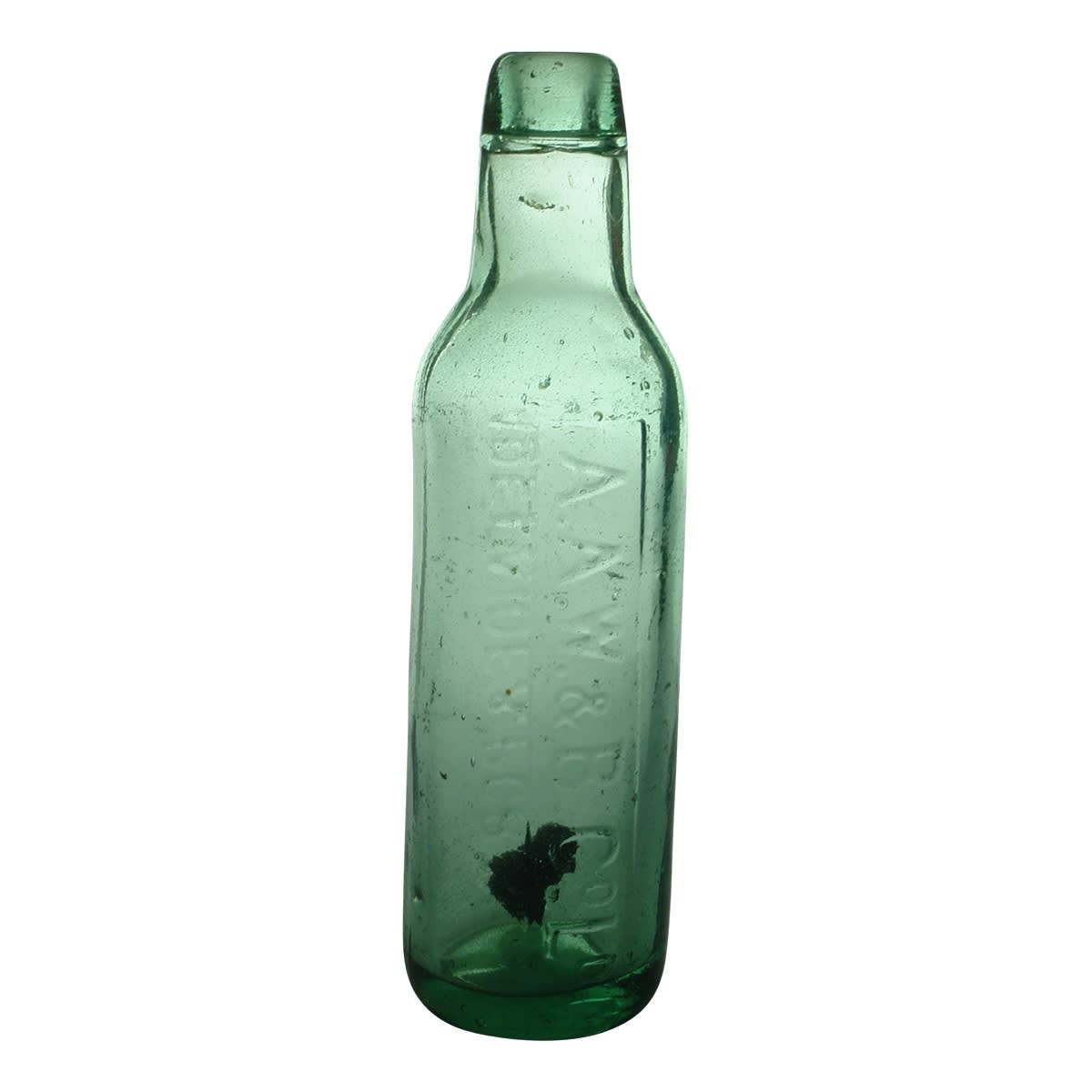 Lamont. A. A. W. & B. Co. Ld, Adelaide & Port. Embossed both sides. Dot to base. Aqua. 10 oz. (South Australia)