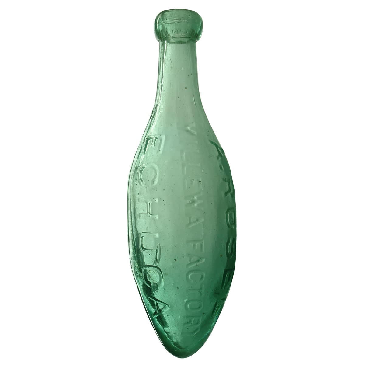 Torpedo. A. Rosel, Millewa Factory, Echuca. Aqua. 10 oz. (Victoria)
