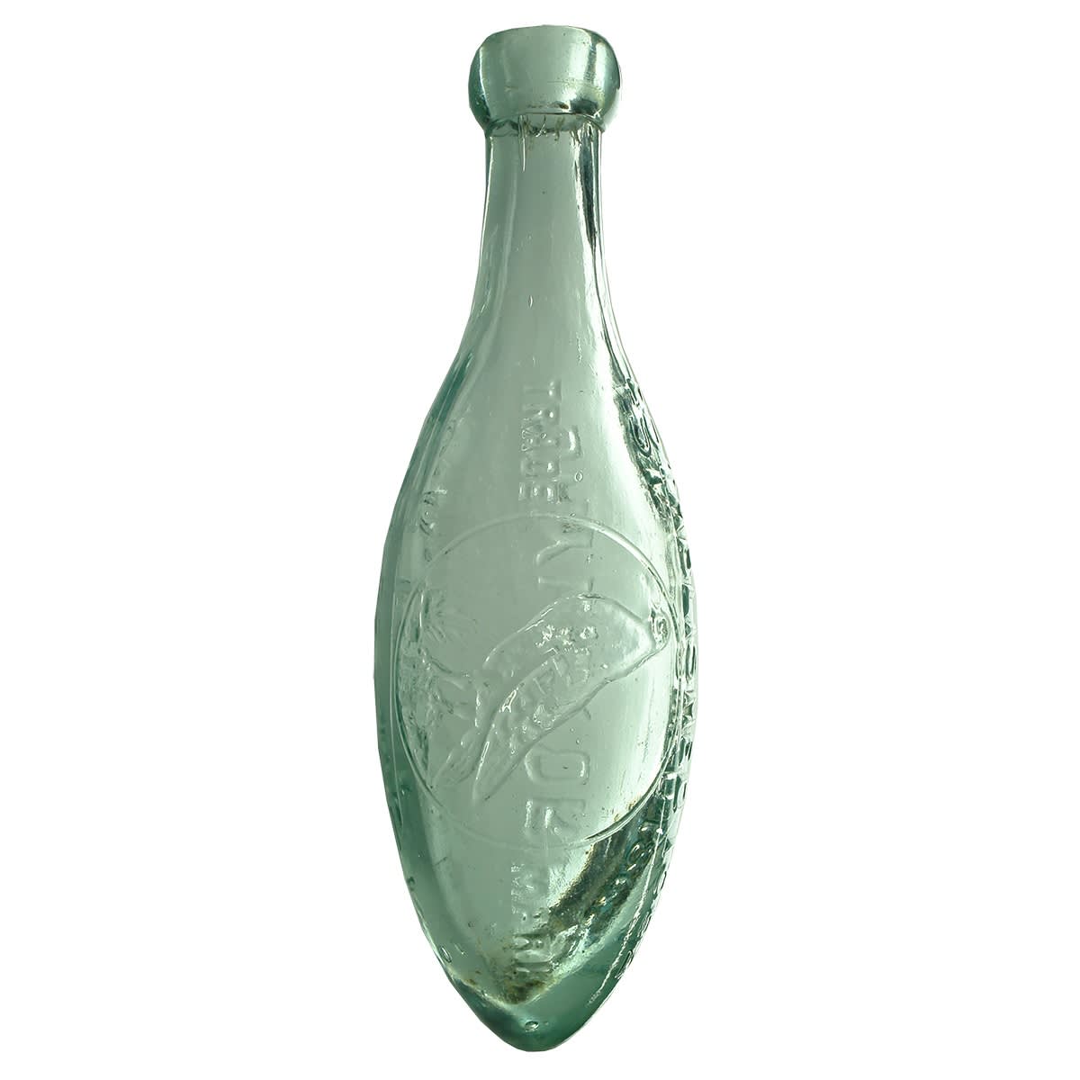 Torpedo. C. R. Moore, Daylesford. Pigeon. Aqua. 10 oz. (Victoria)