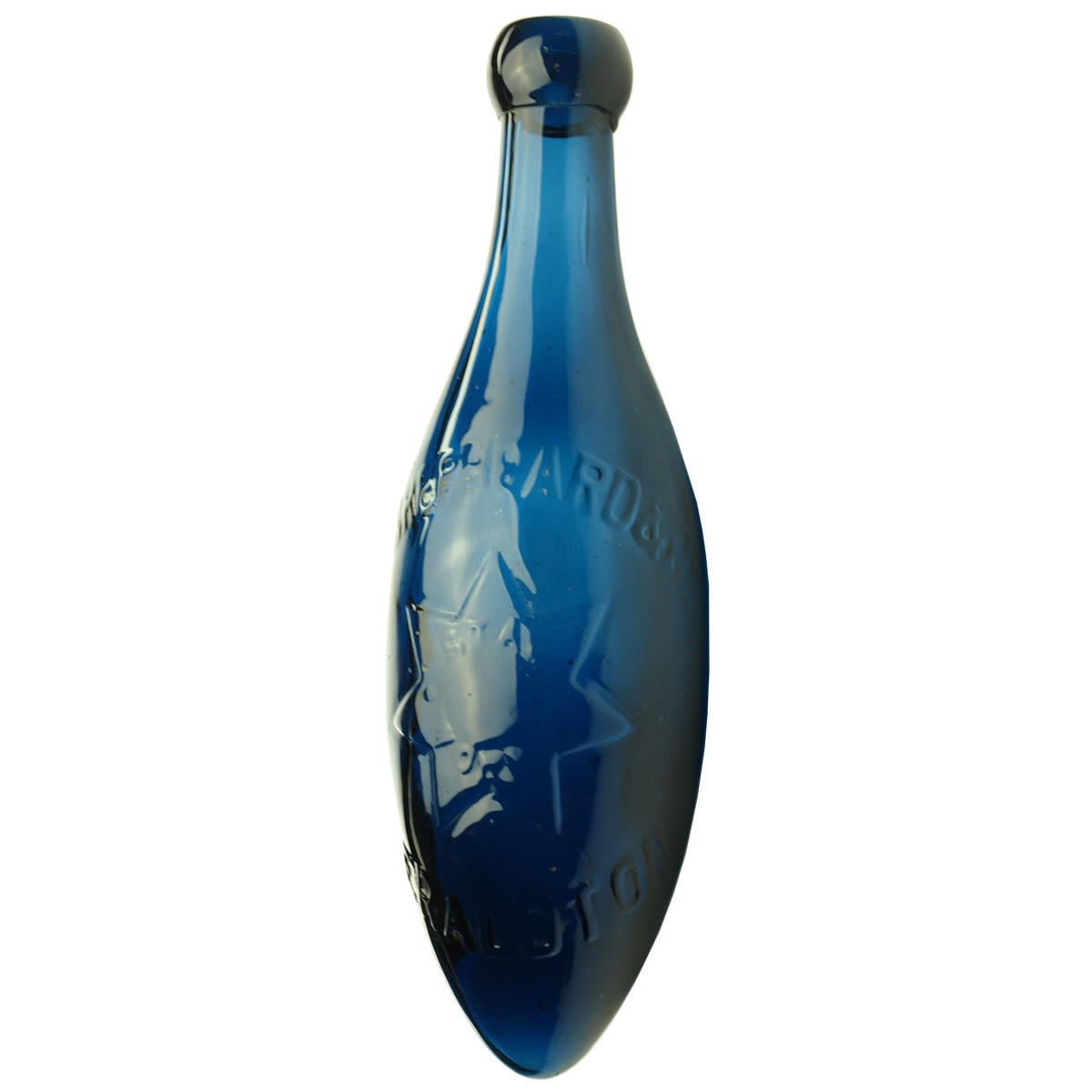 Torpedo. J. T. Shepheard & Co., Star Works, Geraldton. Cobalt. 10 oz. (Western Australia)