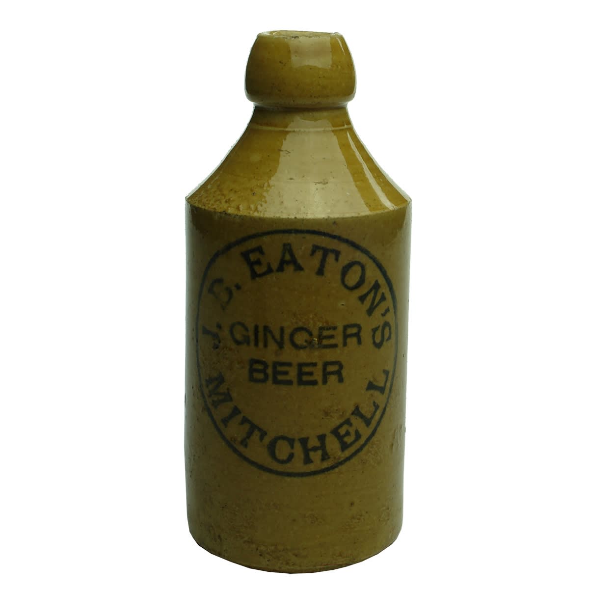 Ginger Beer. J. B. Eaton's, Mitchell. Dump. All Tan. Mauri Bros & Thomson Pinnacle stamp. (Queensland)