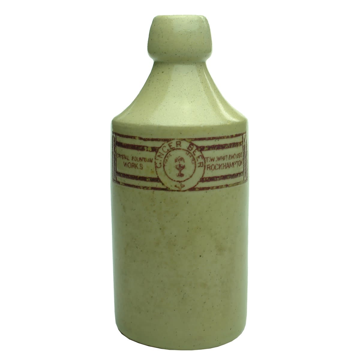Ginger Beer. T. W. Whitehouse, Crystal Fountain Works, Rockhampton. Red Print. (Queensland)