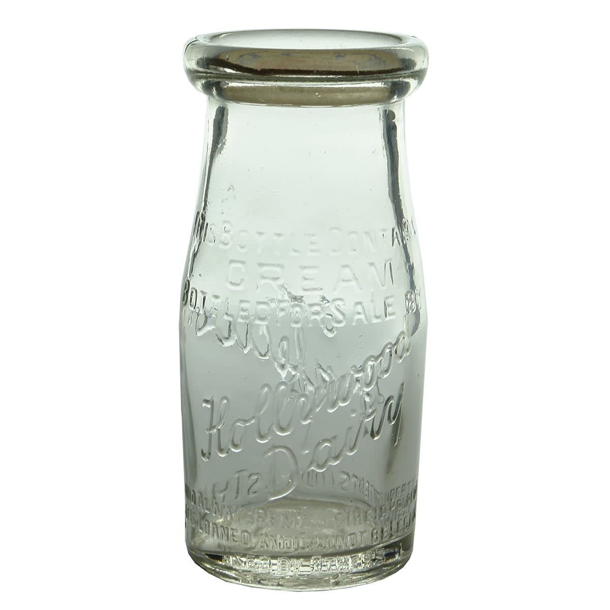 Cream. Hollywood Dairy, For Perfection. 5 oz. Base Number: 502. (Bendigo, Victoria)
