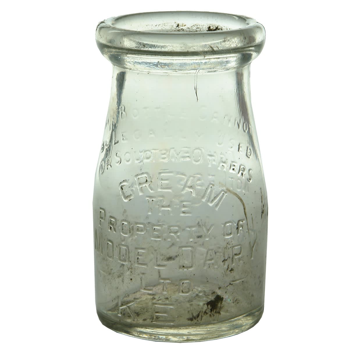 Milk. Model Dairy Ltd., Kew. Wad Lip. 4 oz. (Victoria)