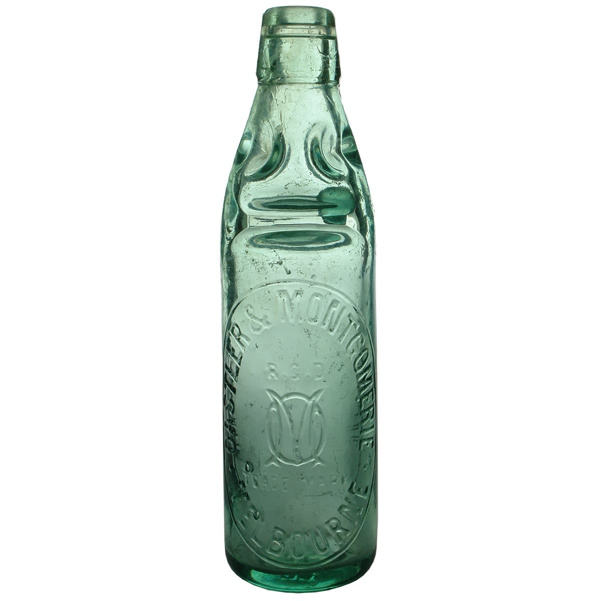 Codd. Oastler & Montgomerie, Melbourne. Dobson. Aqua. 10 oz. (Victoria)