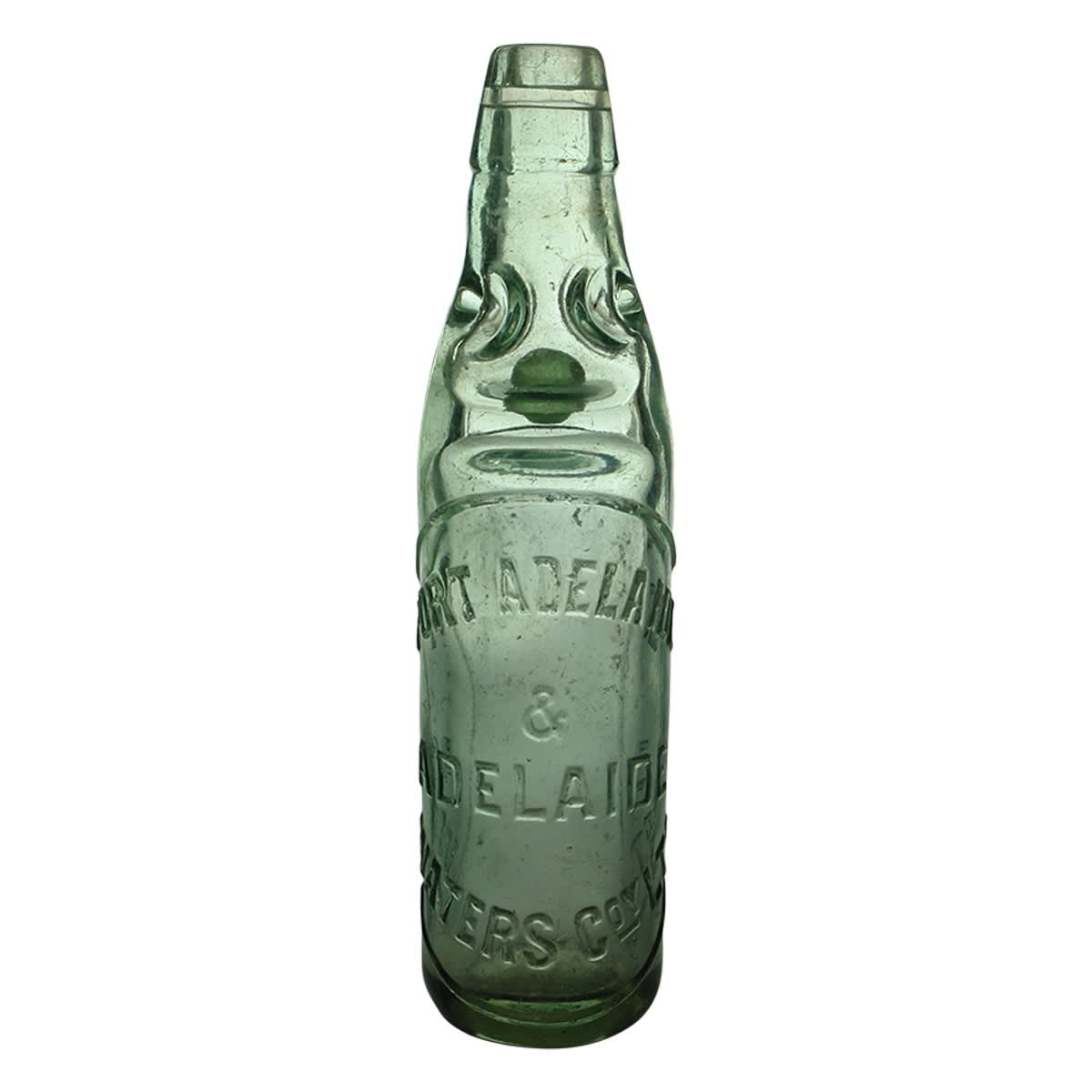 Codd. Port Adelaide & Adelaide Waters Coy Ltd. Heavy circle embossed. Dobson. 10 oz. (South Australia)