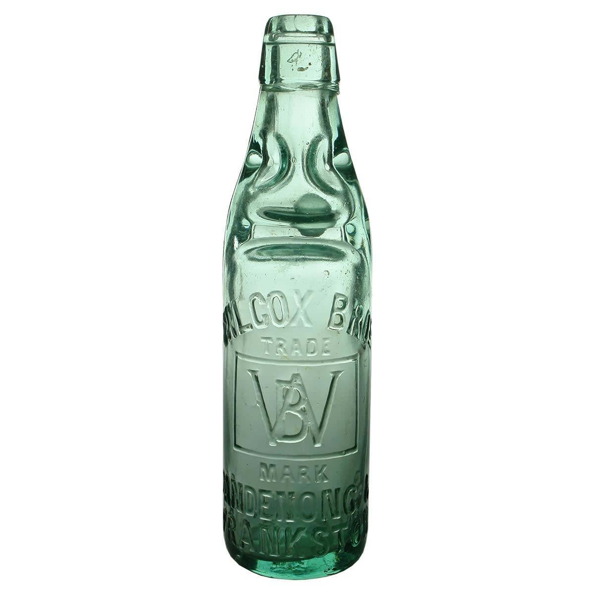 Codd. Wilcox Bros., Dandenong & Frankston. WB Monogram. Dobson. Aqua. 10 oz. (Victoria)