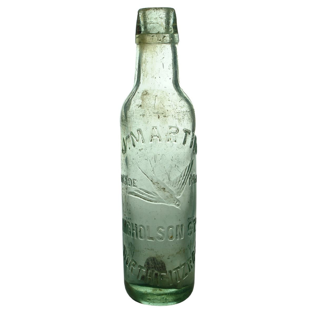 Lamont. J. Martin, North Fitzroy. Aqua. 10 oz. (Victoria)