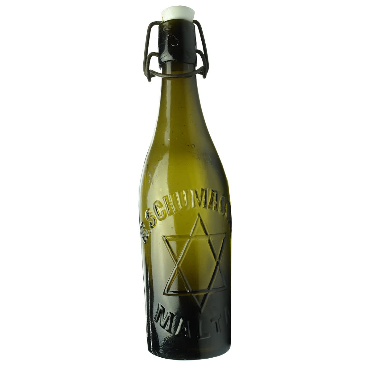 Lightning Stopper. G. Schumacher, Malta. Green. 13 oz. (Malta)