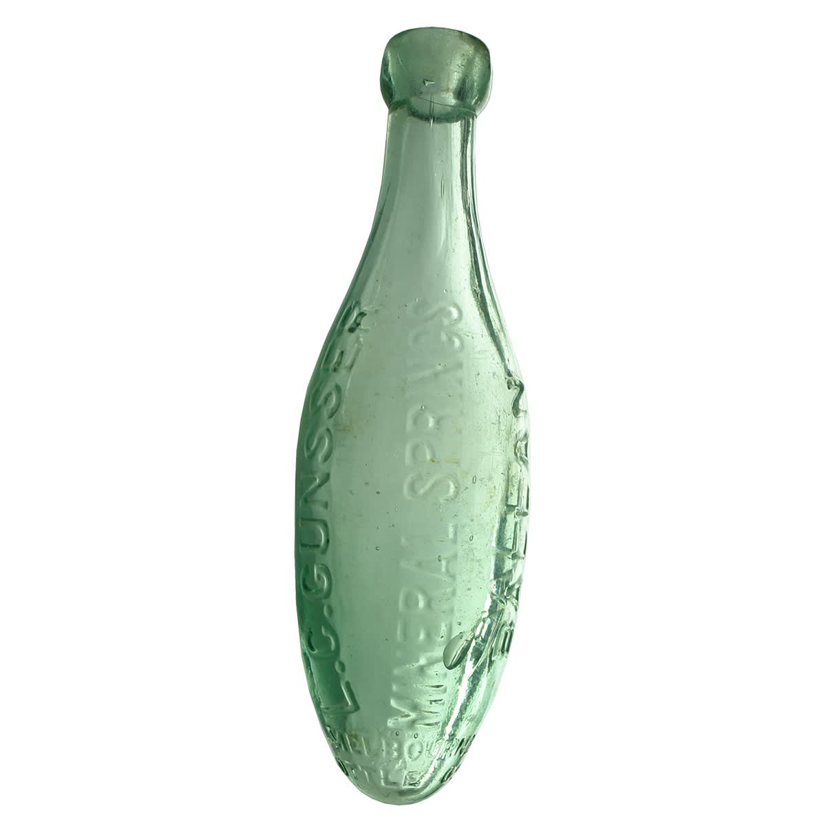 Torpedo. L. C. Gunsser, Mineral Springs, Ballan. Melbourne Glass Bottle Co. (Victoria)