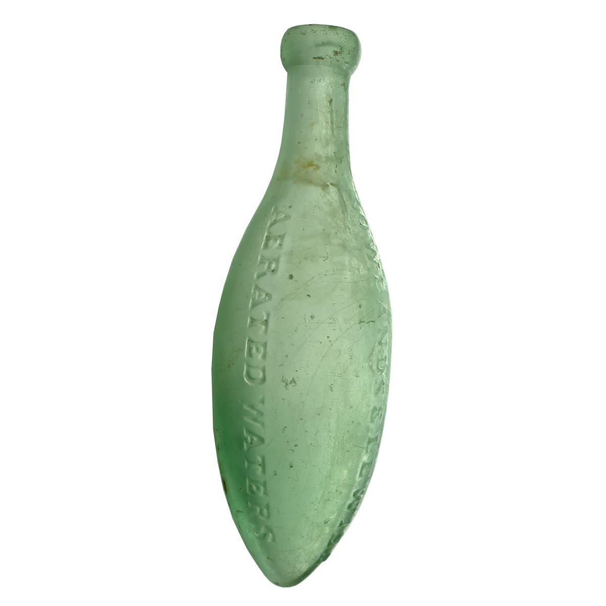 Torpedo. Rowlands & Lewis, Sturt Street, Ballarat. Aqua. 10 oz. (Victoria)