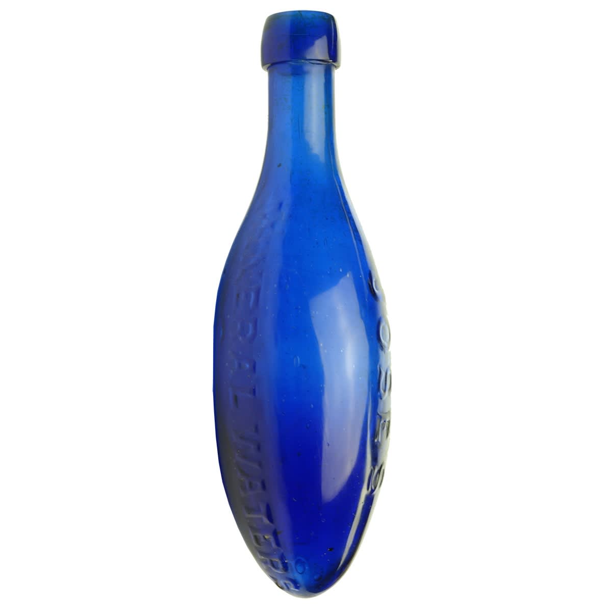 Torpedo. Jose's Mineral Waters Geraldton. Cobalt Blue. 10 oz. (Western Australia)