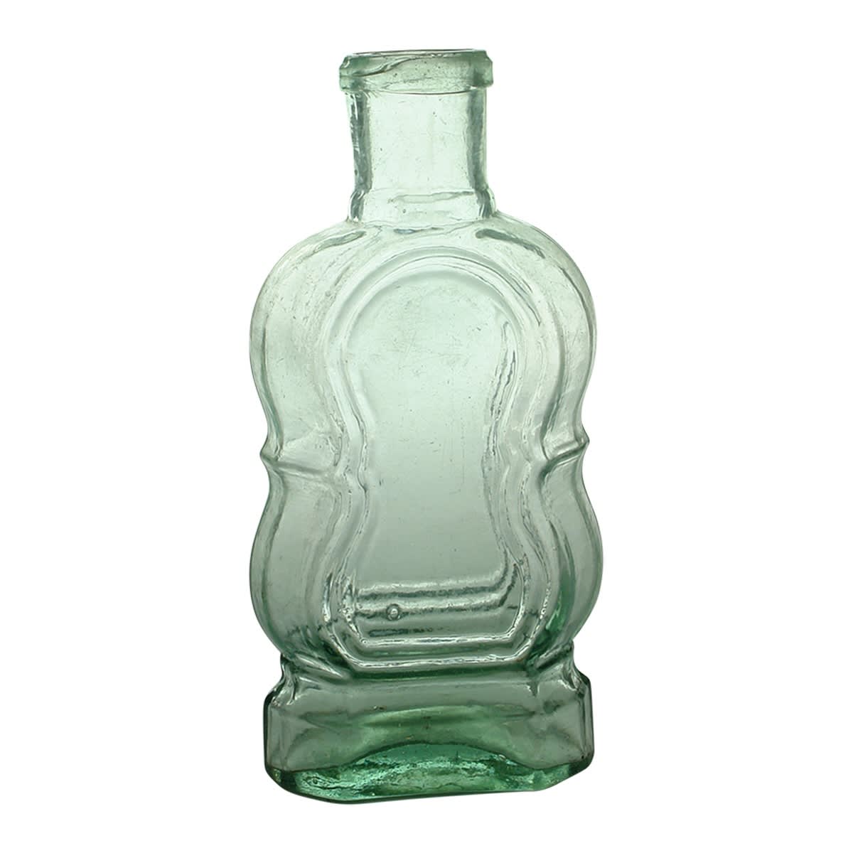 Goldfields. Small Violin Pickle, British Registration Diamond. Aqua. 6 oz. 182 mm. (United Kingdom) (Late Kingsley Durdin collection)