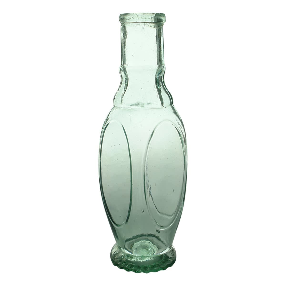 Goldfields. Pedestal Pickle with Lobed Neck. Aqua. 1 Pint. (United Kingdom) (Late Kingsley Durdin collection)