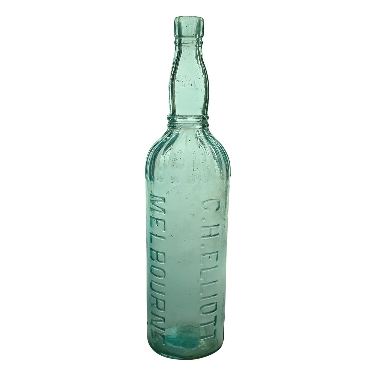 Cordial. G. H. Elliott, Melbourne. Blue Aqua. 26 oz. (Victoria)