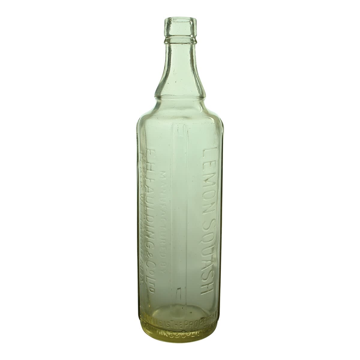 Cordial. F. H. Faulding & Co Ltd, Perth, West Australia. Lemon Squash. Fancy shape. (Western Australia)