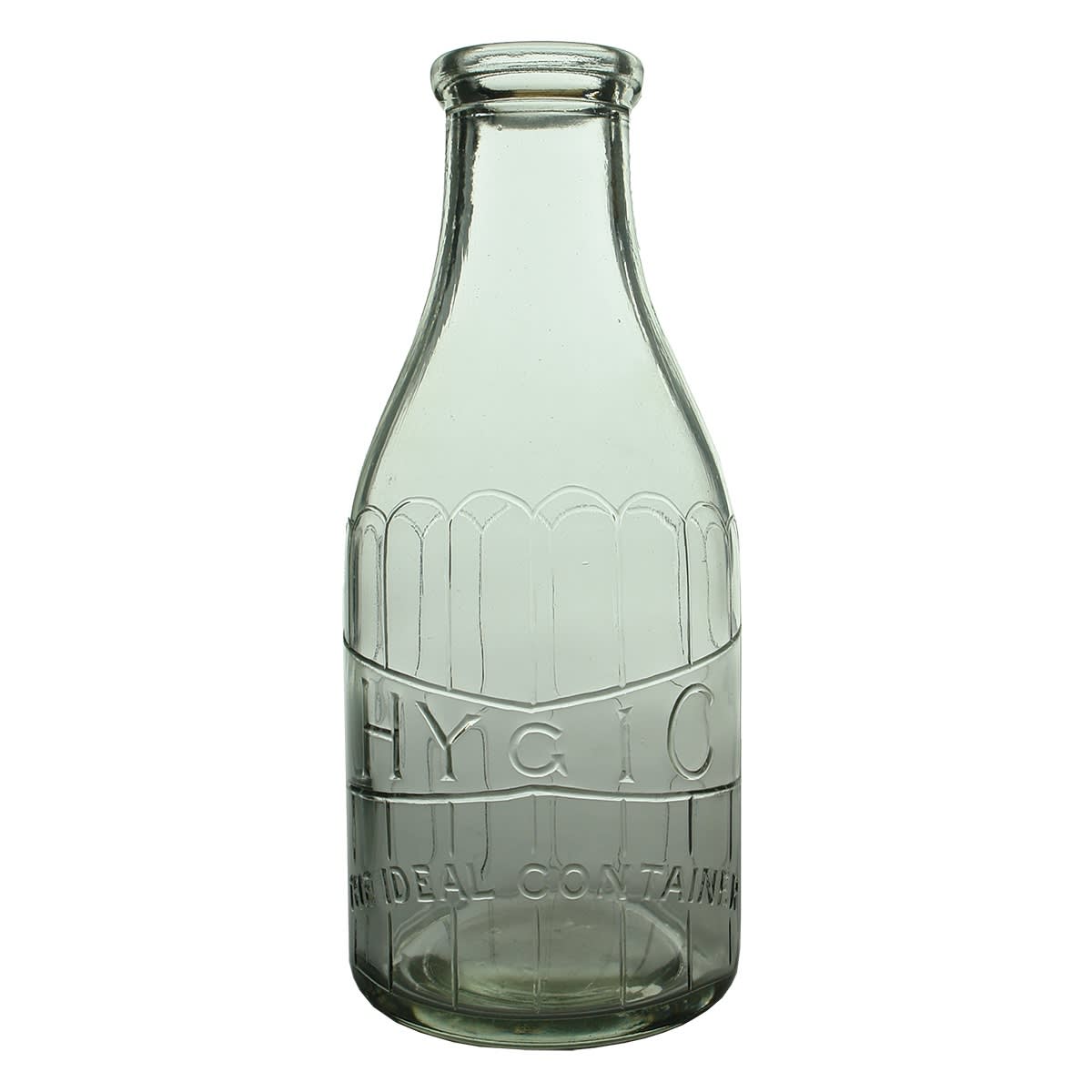 Milk. Hygic, The Ideal Container. Quart.