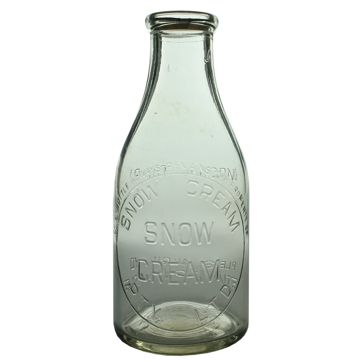 Milk. Snow Cream Pty Ltd. Wad top. Quart. (New South Wales)