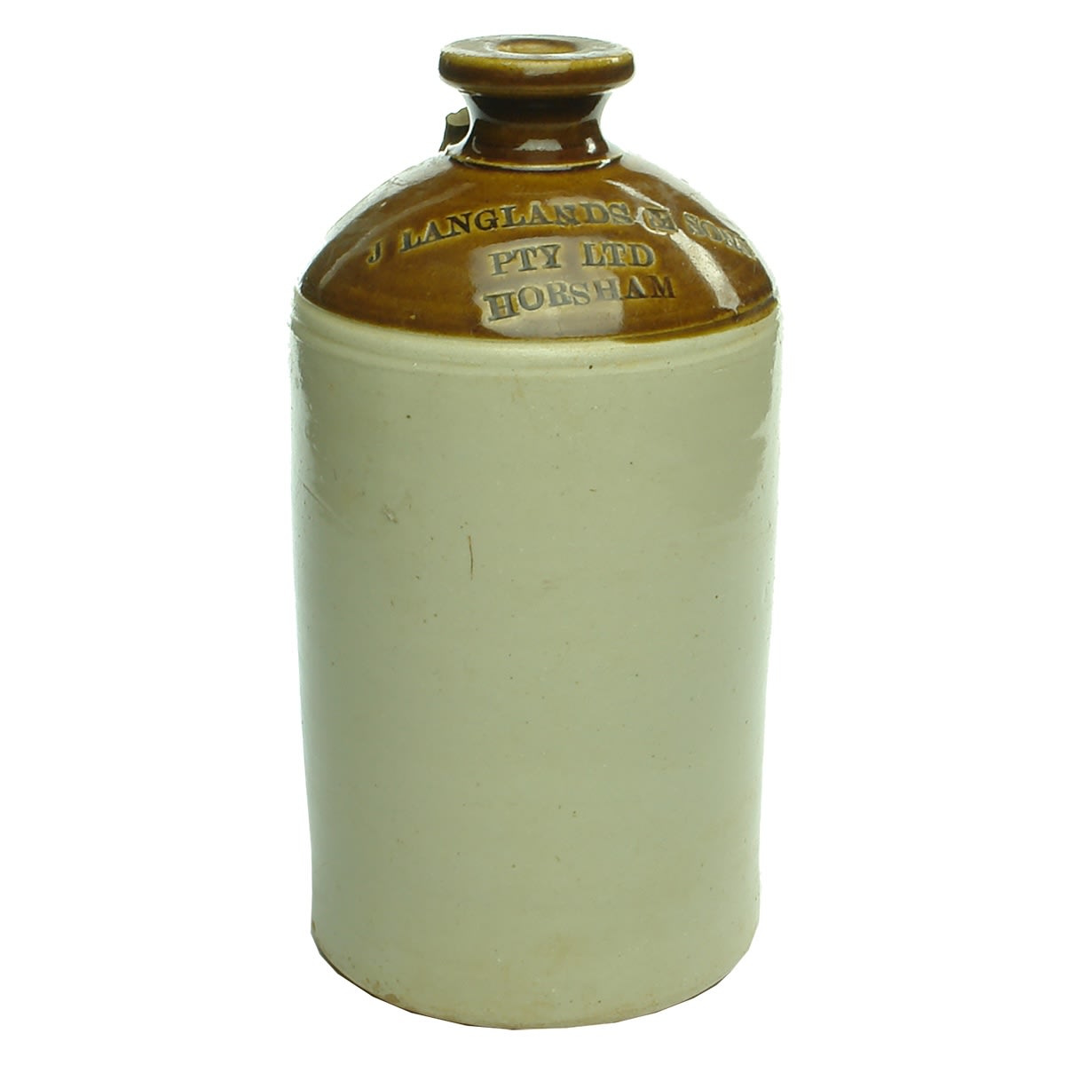 Demijohn. J. Langlands & Sons Pty Ltd, Horsham. Half Gallon. (Victoria)