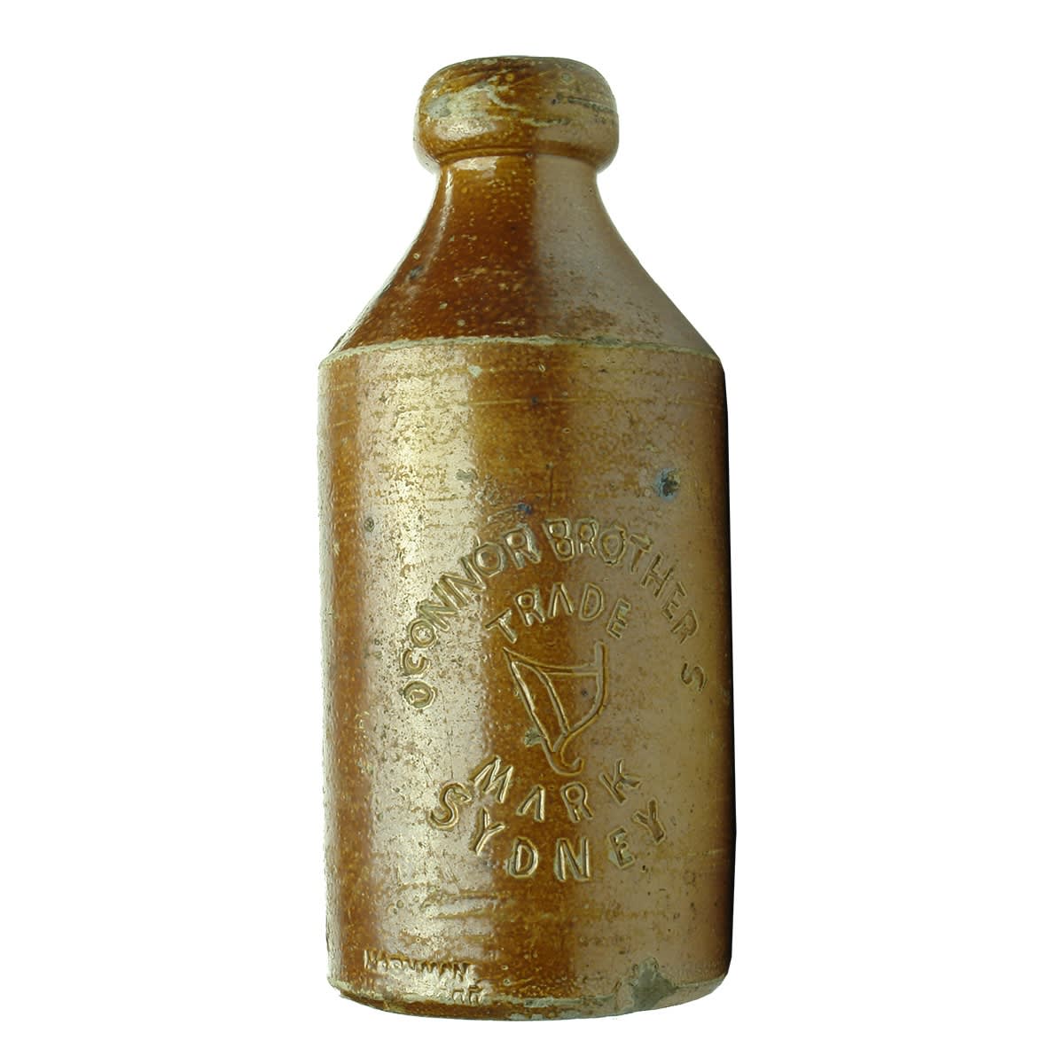 Ginger Beer. OConnor Brothers, Sydney. Mashman Chatswood. Dump. Impressed. Salt Glaze. (New South Wales)