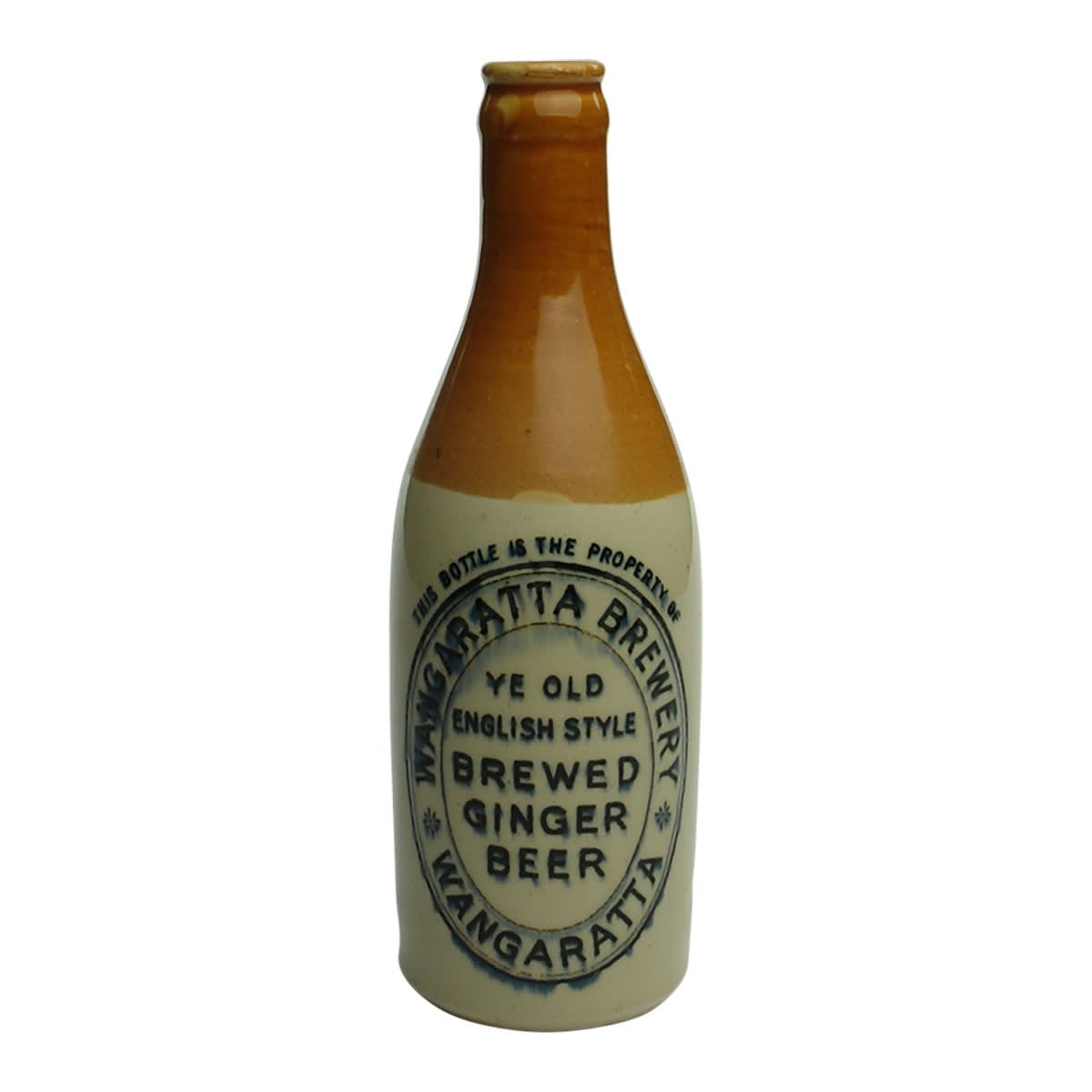 Ginger Beer. Wangaratta Brewery. Ye Old English Style. Champagne. Red Top. Crown Seal. (Victoria)