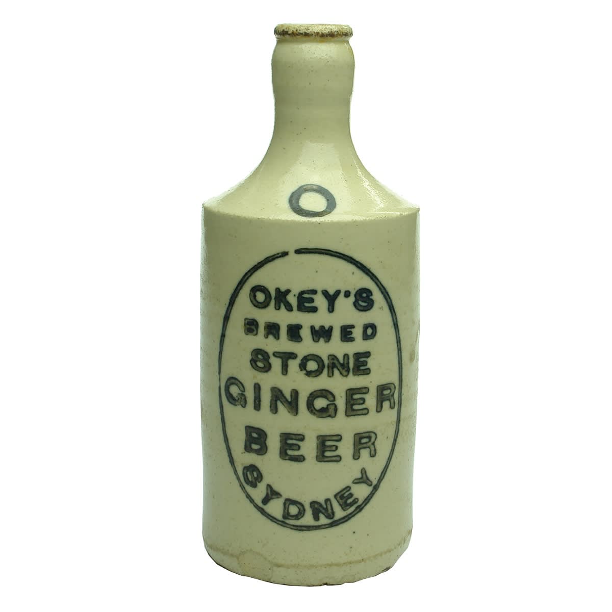 Ginger Beer. Okey's, Sydney. Crown Seal. Dump. All White. (New South Wales)
