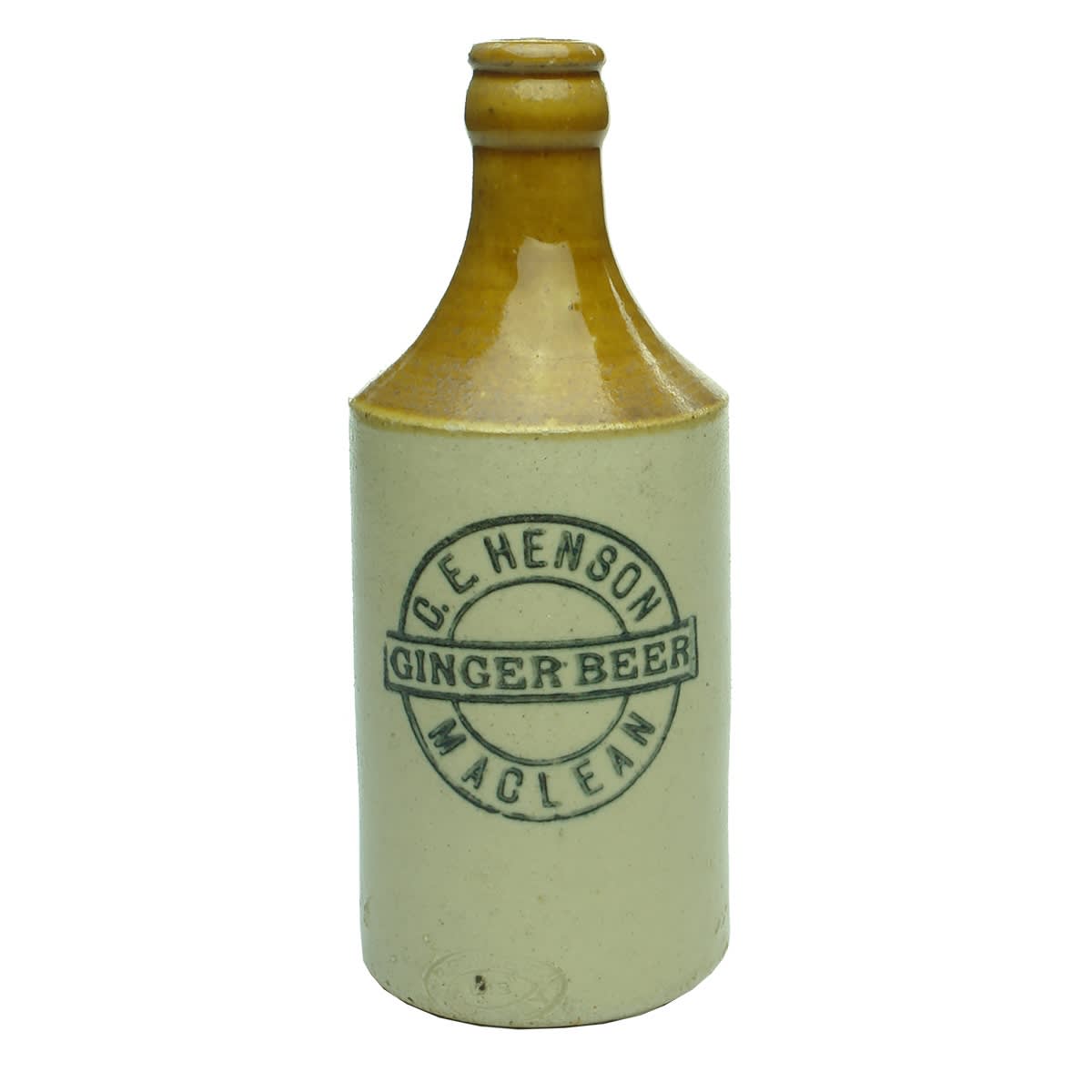Ginger Beer. C. E. Henson, Maclean. R. Fowler 1915 stamp. Crown seal. (New South Wales)
