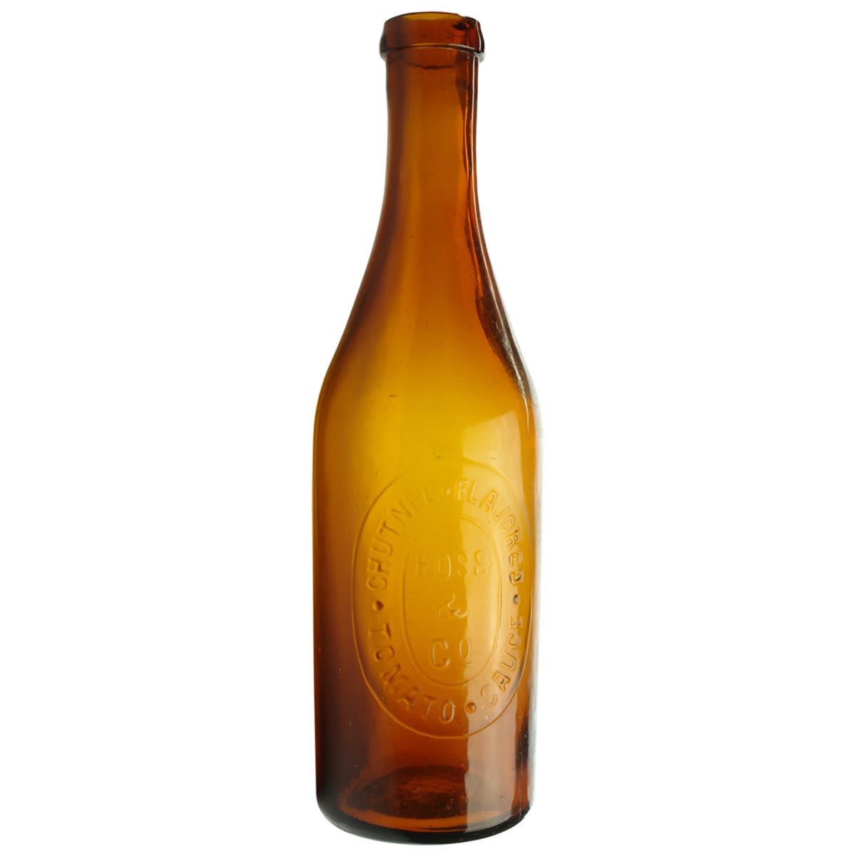 Sauce. Ross & Co Chutnee Flavored Tomato Sauce. Amber. 13 oz. (Fremantle, Western Australia) (Late Kingsley Durdin collection)