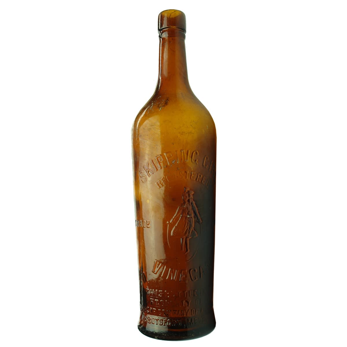 Vinegar. Skipping Girl, Abbotsford. Vinegar Company of Australia. Amber. 26 oz. (Victoria)