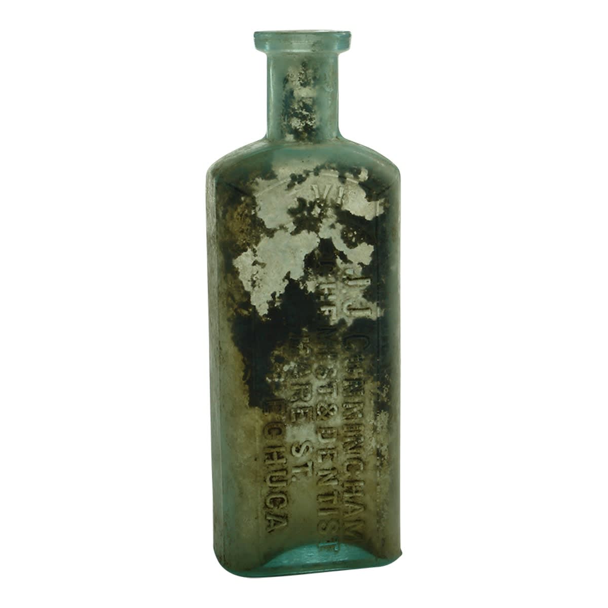 Chemist. J. J. Cunningham, Chemist & Dentist, Hare St., Echuca. 6 oz. 157 mm. Whitall Tatum & Co. (Victoria)