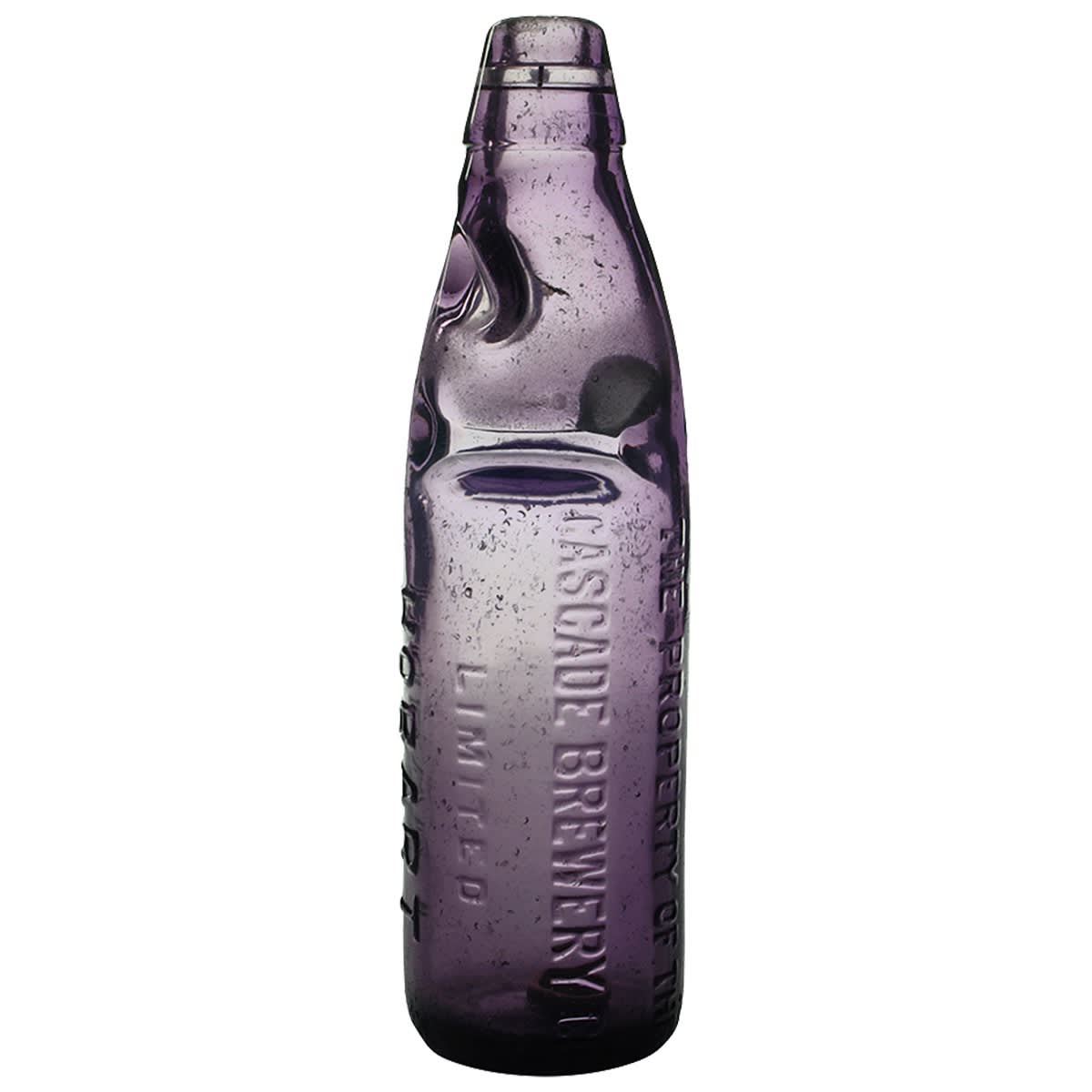 Codd. The Cascade Brewery Co Limited, Hobart. One Way Pour. Dark Amethyst. 10 oz. (Tasmania)