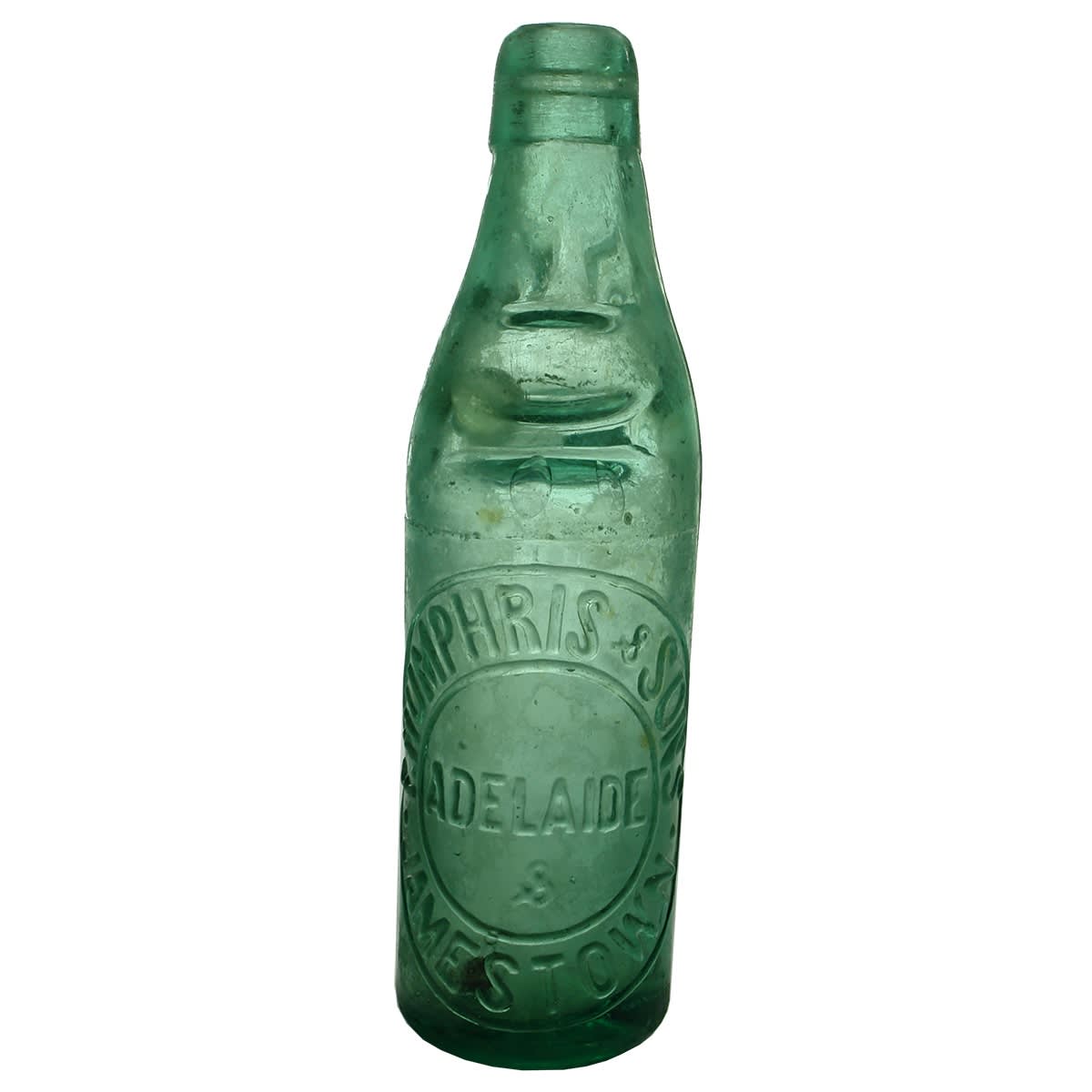 Codd. F. Humphris & Sons, Adelaide & Jamestown. Hills Three Triangle type. H in circle to base. (South Australia)