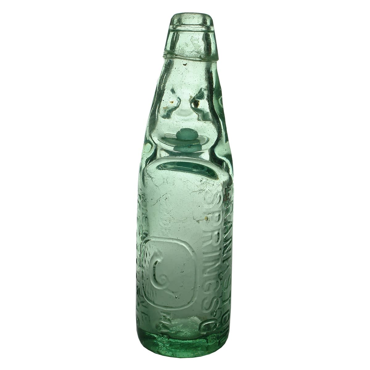 Codd. Frankston Springs, Melbourne. Three Dimples. Aqua. 10 oz. (Victoria)