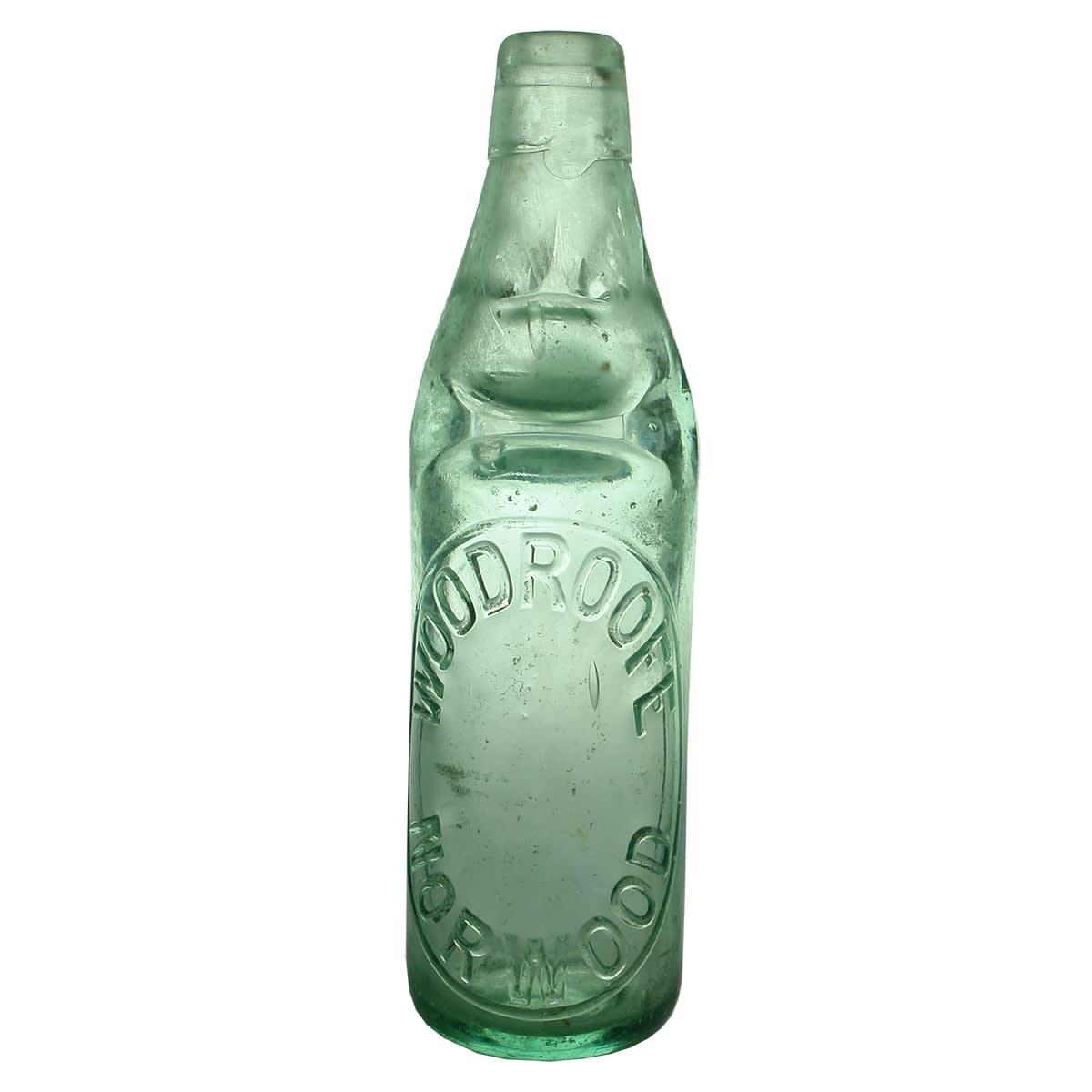 Codd. Woodroofe, Norwood. Hills Patent. M. G. B. Co. Aqua. 10 oz. (South Australia)